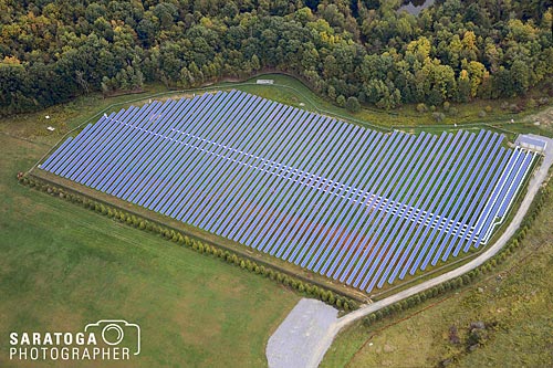 Aerial View Of Skidmore Solar Array