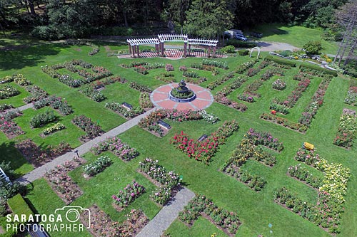 Aerial View Of Schenectady Rose Garden